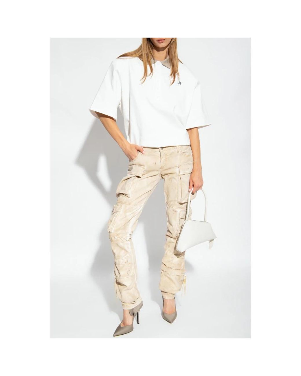 The Attico Natural Straight Fit Jeans