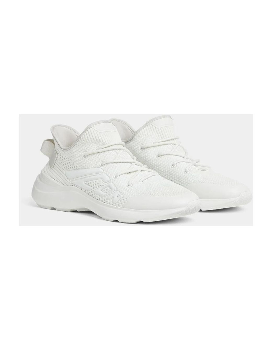 DSquared² White Embossed-Logo Sneakers for men