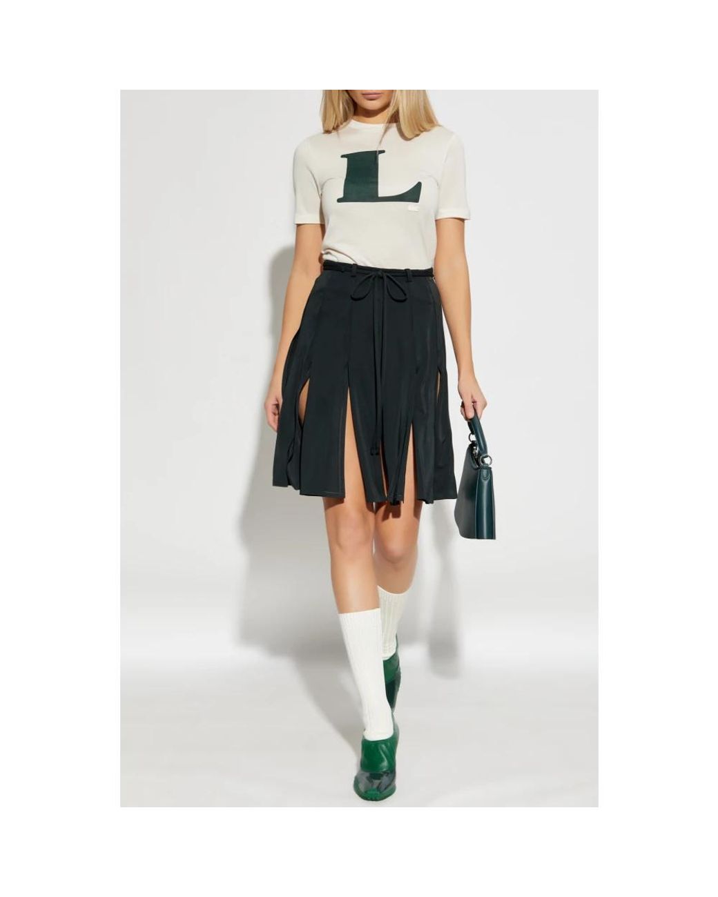 Midi Skirts Lacoste de color Black