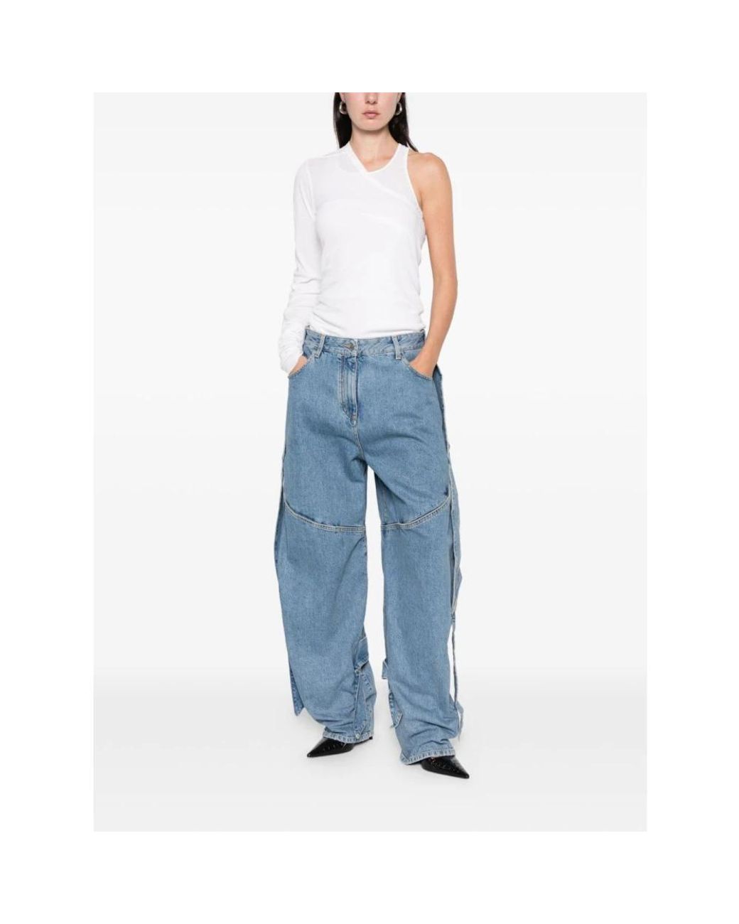 The Attico Blue Loose-Fit Jeans