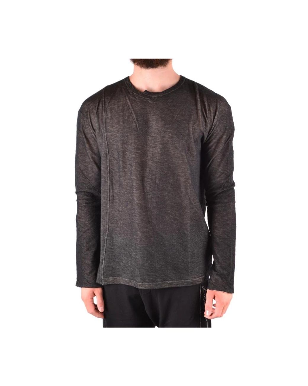Isabel Benenato Gray Long Sleeve T-Shirts for men