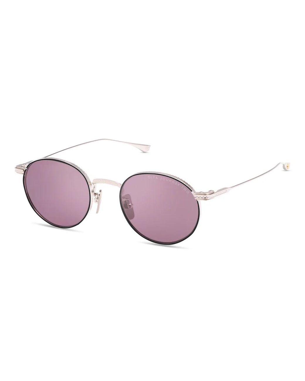 Dita Eyewear Accessoires ,Zwart ,Journey-Two Zonnebril Zilver Zwart/Prune in het Purple