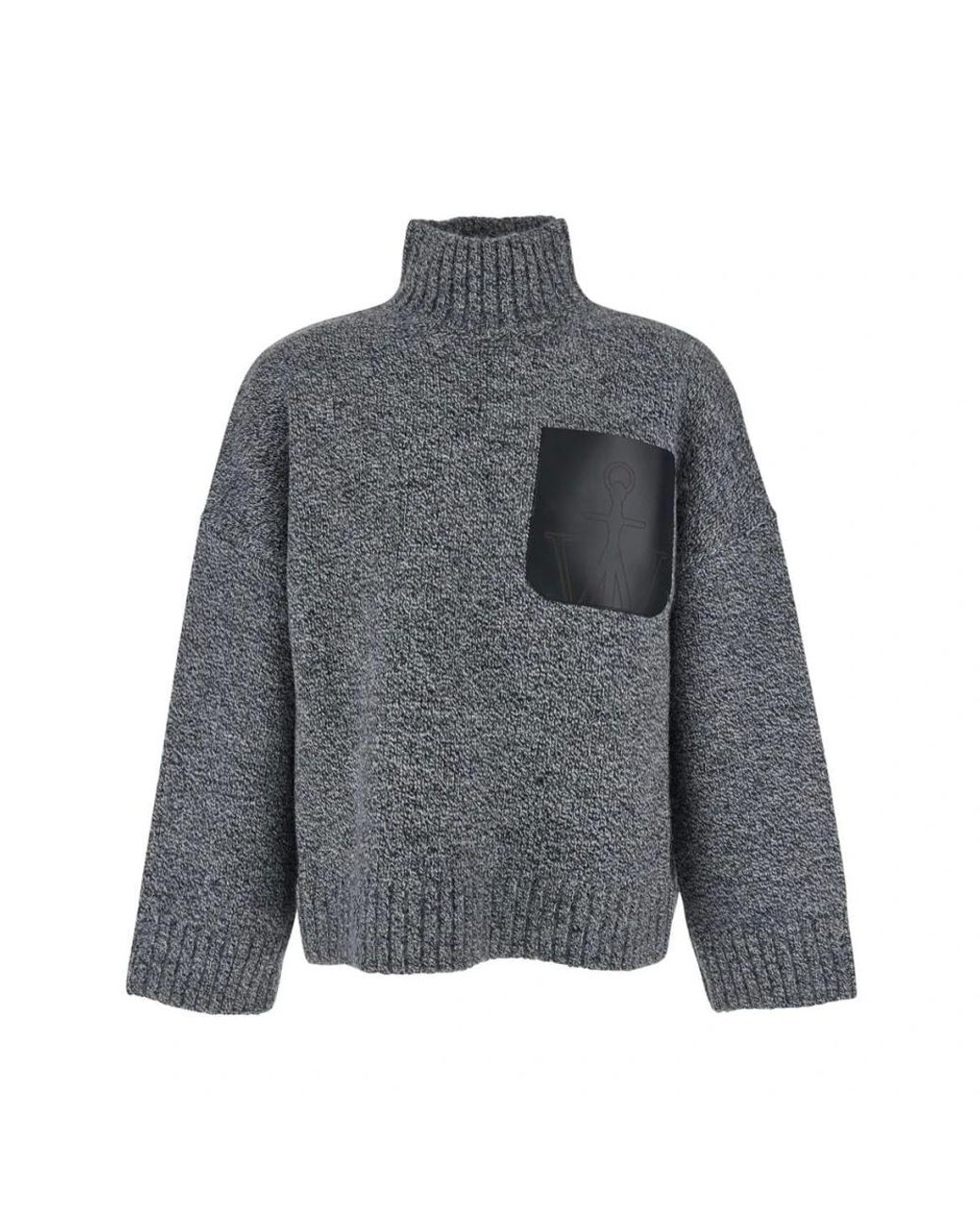 J.W. Anderson Leather Patch Pocket Jumper in het Gray