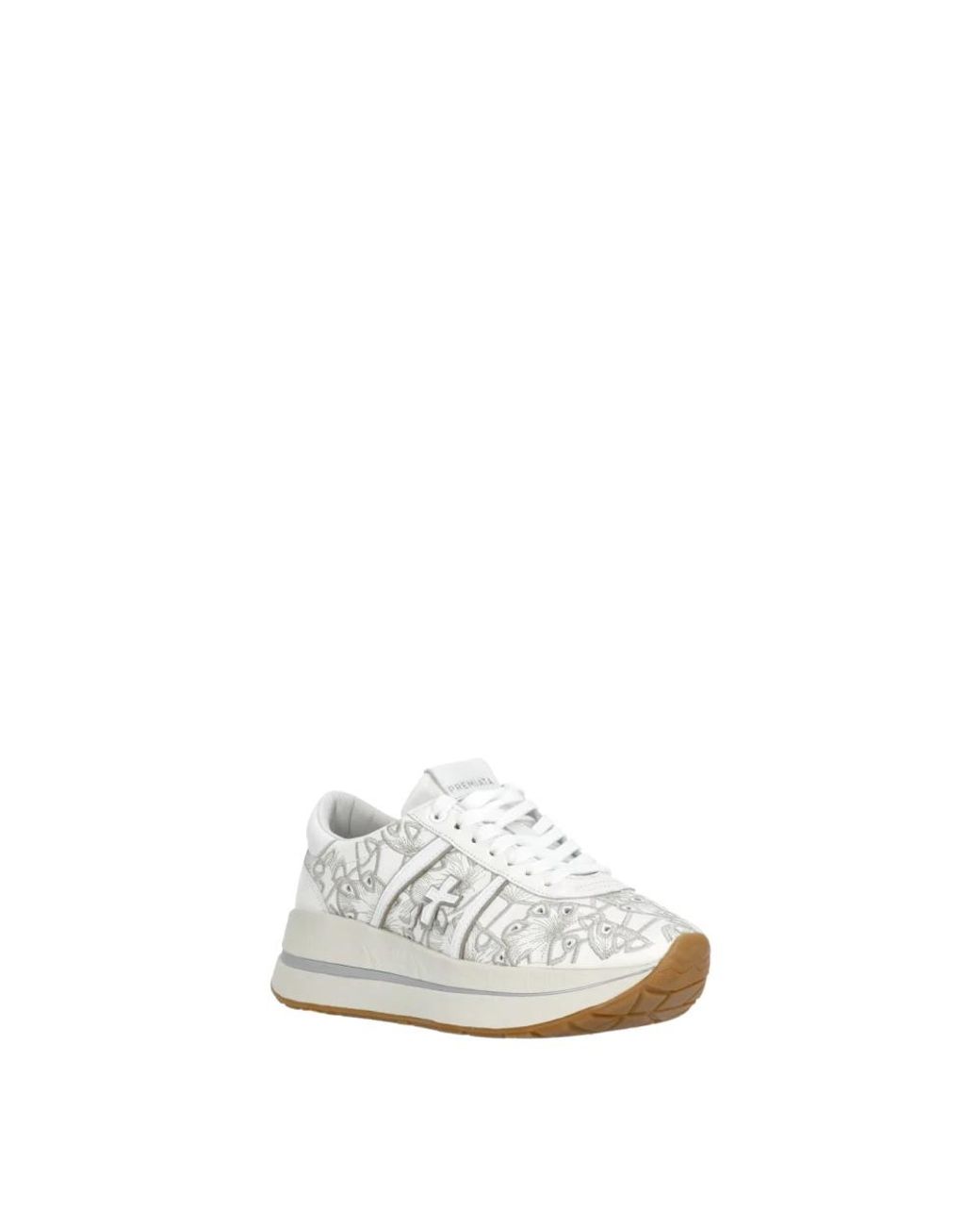Premiata White Bethcoin 8153 Embroidery Sneakers
