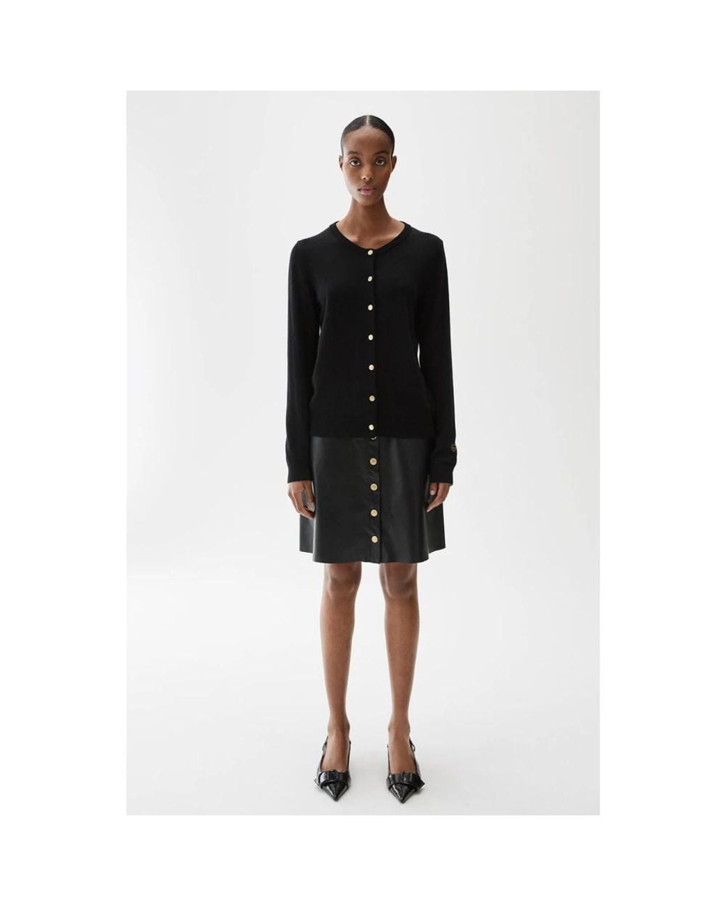 BUSNEL Truien & Vesten ,Zwart ,Wol Kee Vest Zwart in het Black