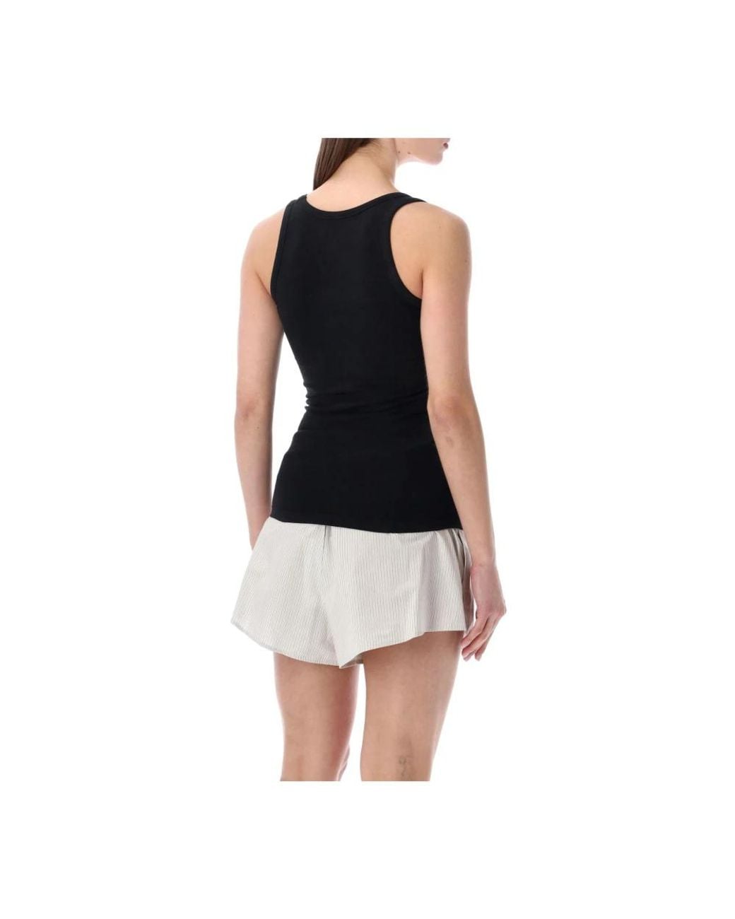 MM6 by Maison Margiela Black Sleeveless Tops