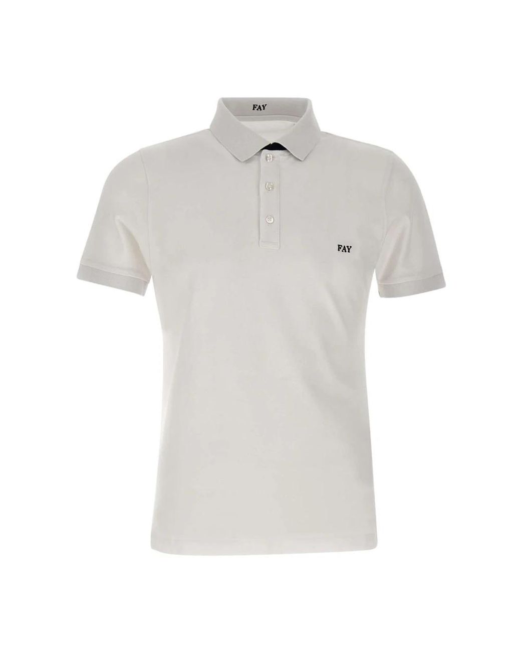 Fay White Polo Shirts for men