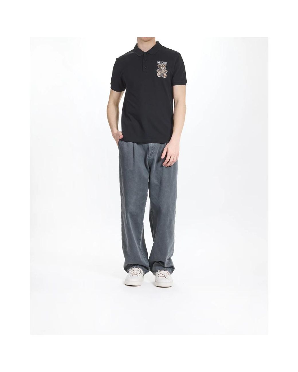 Moschino Black Polo Shirts for men