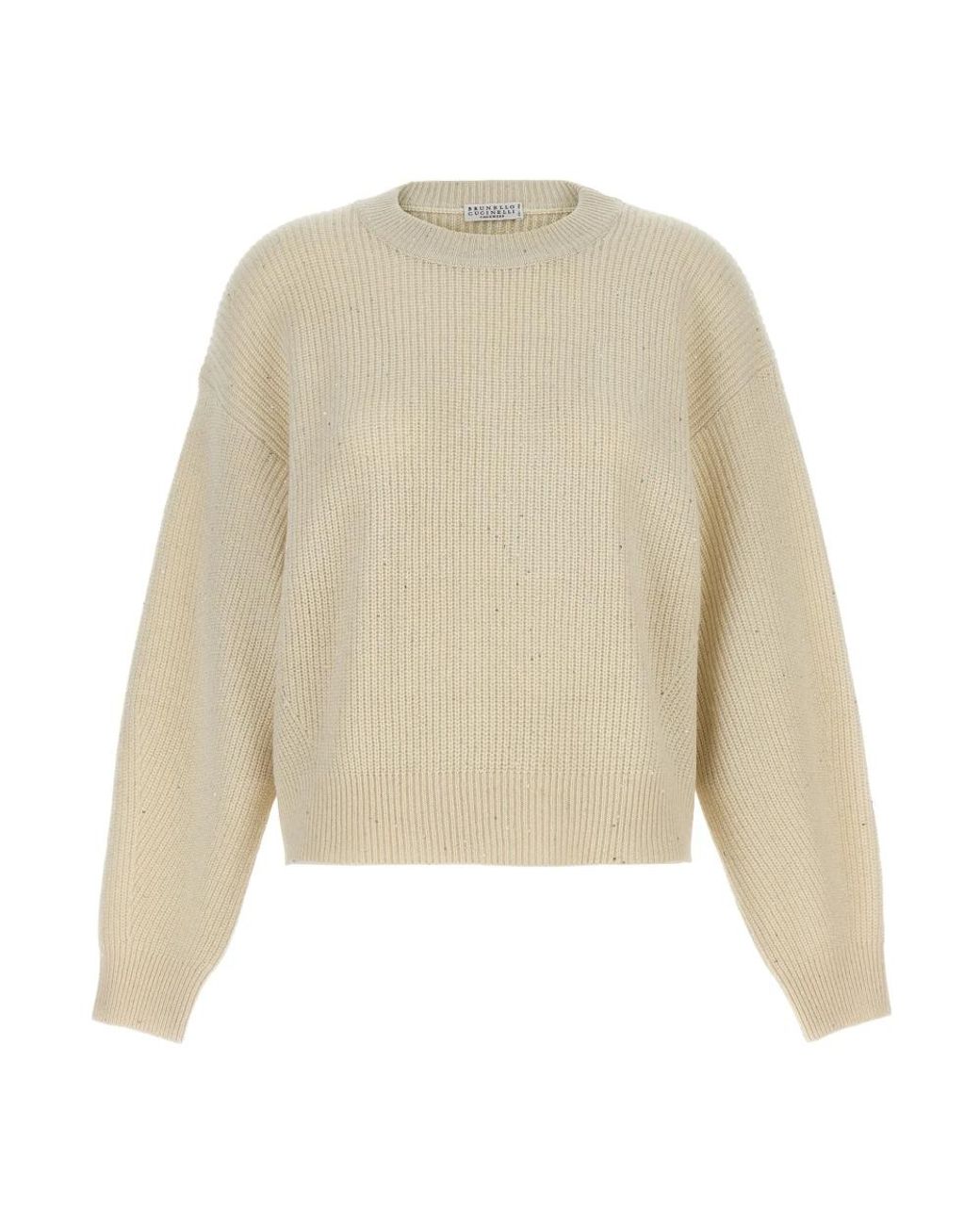 Brunello Cucinelli Natural Round-Neck Knitwear