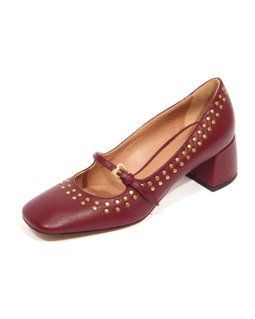 A. BOCCA Schoenen ,Rood ,Bordeaux Studded Heels in het Red