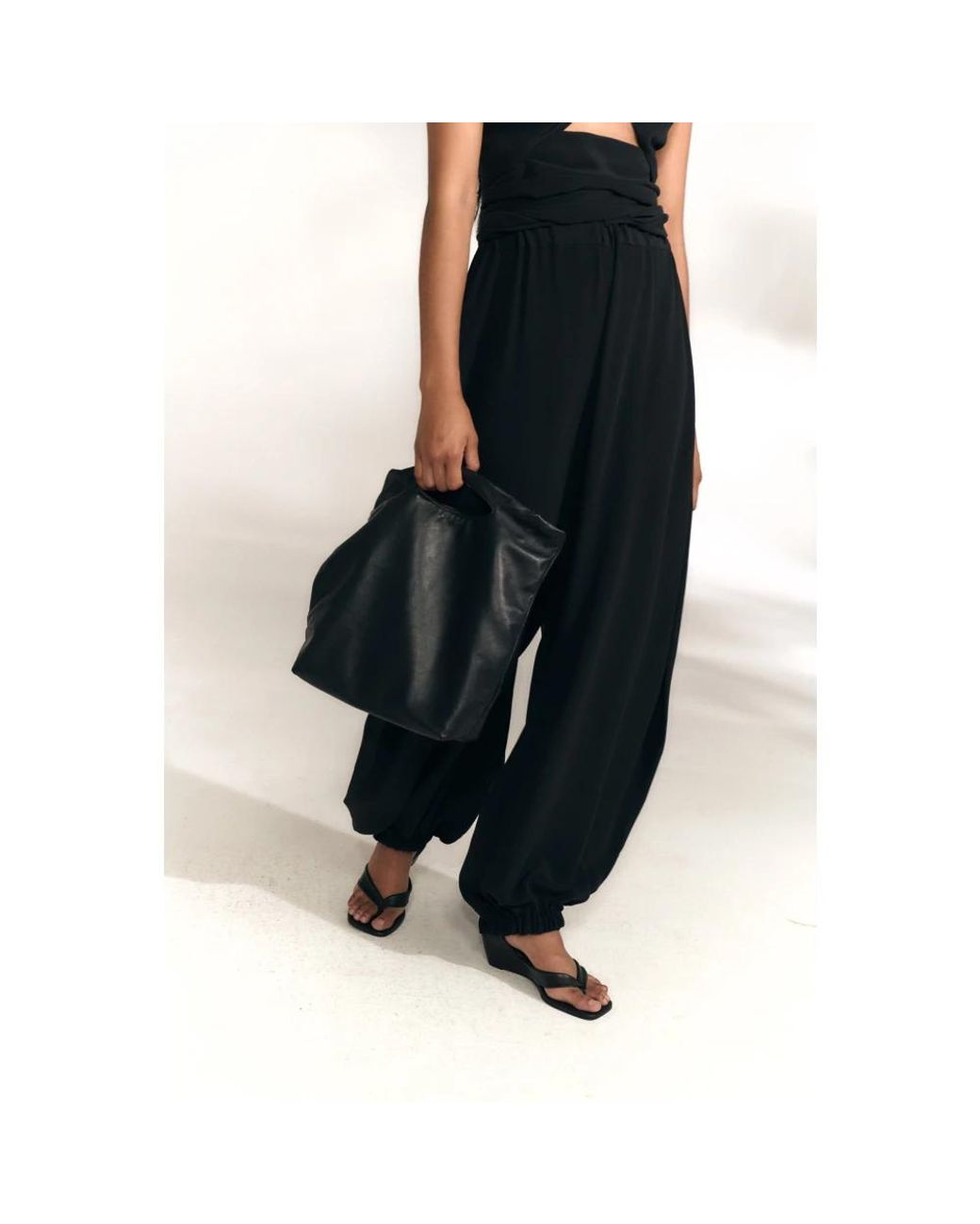 Cortana Black Tapered Trousers