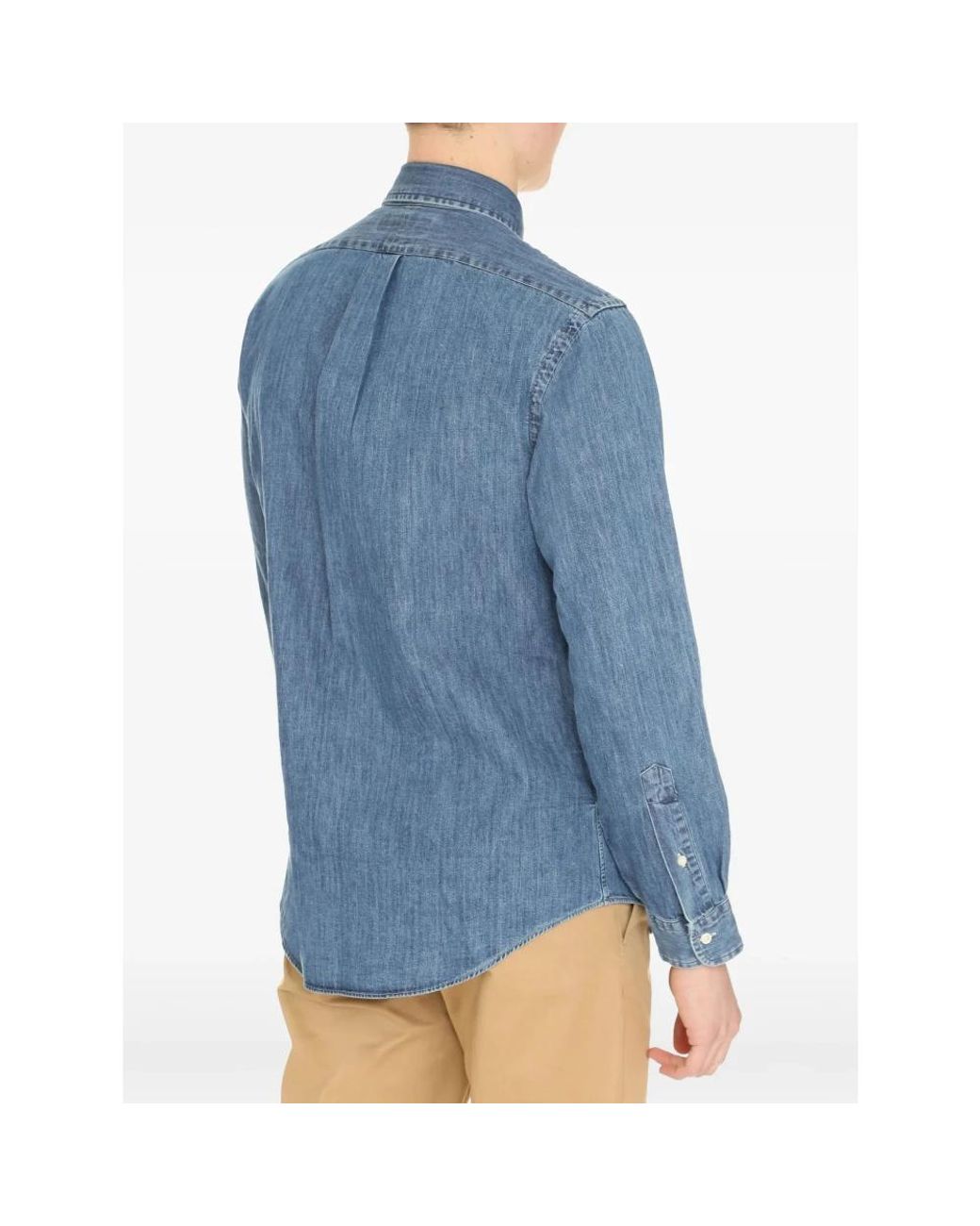 Ralph Lauren Blue Denim Shirts for men