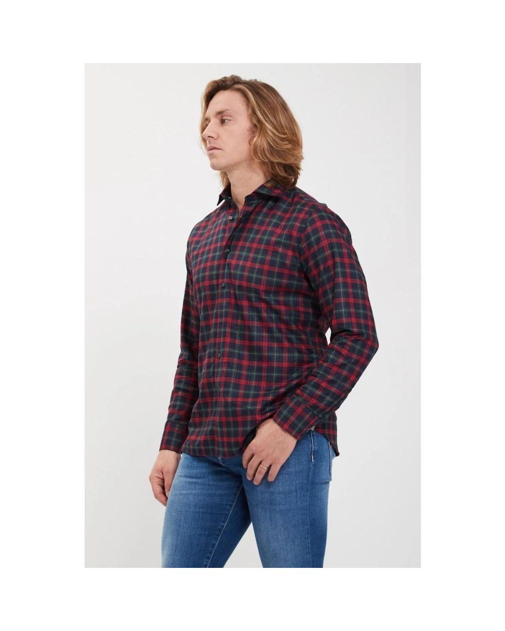 Tintoria Mattei 954 Purple Casual Shirts for men