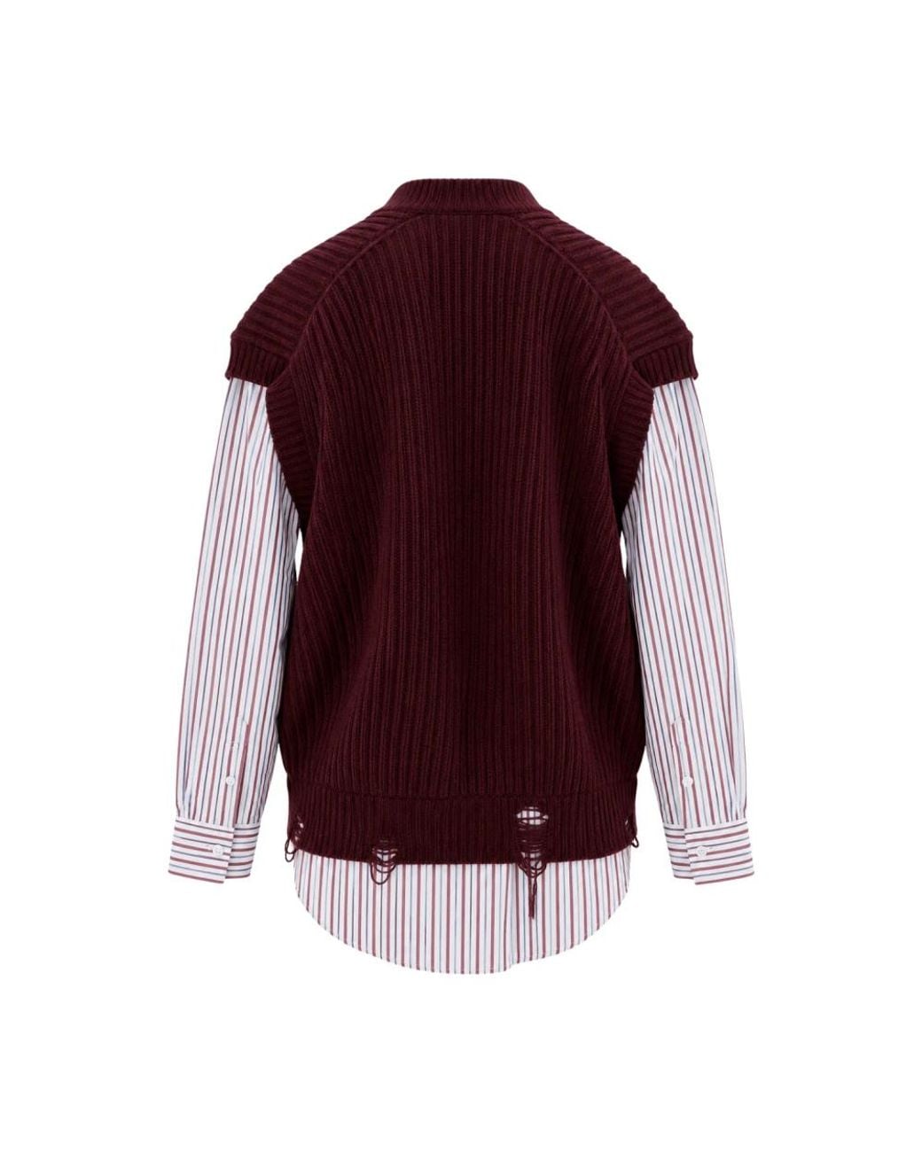SOLOTRE Red V-Neck Knitwear