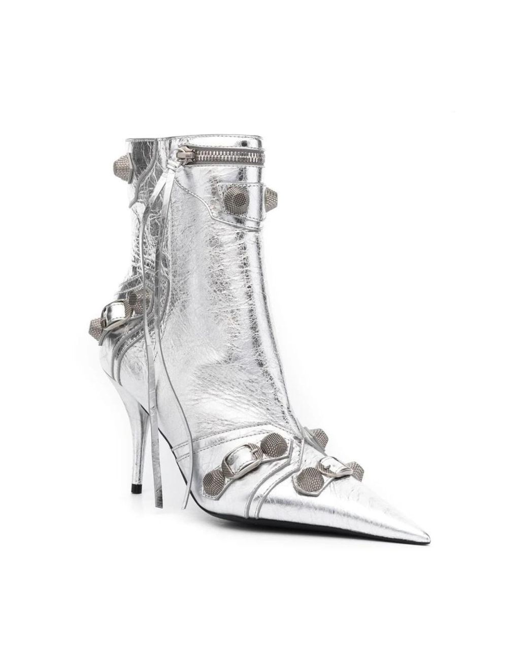 Balenciaga Gray Heeled Boots
