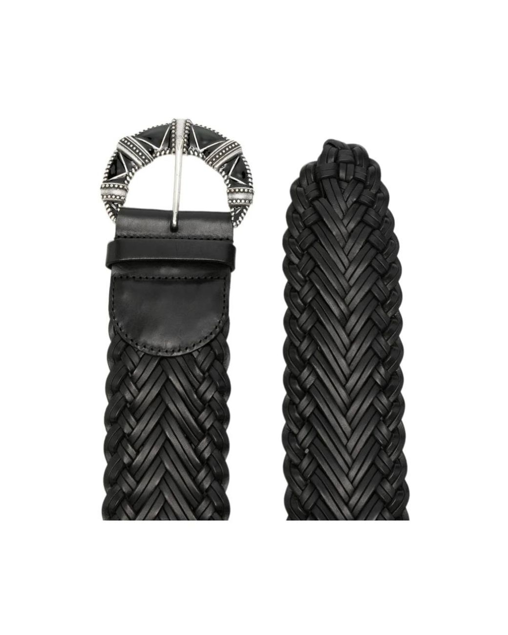 Ba&sh Black Byron Braided Belt