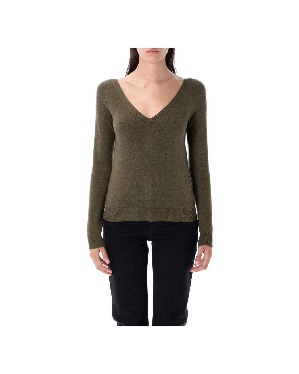 Saint Laurent Green Cashmere Knitwear