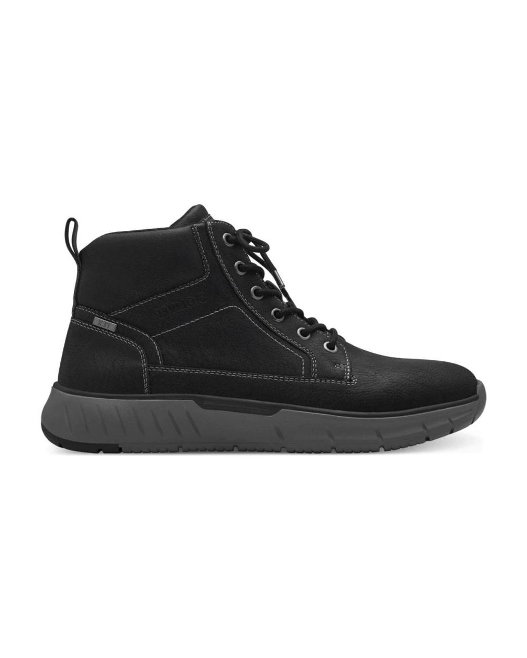 S.oliver Black Lace-Up Boots for men