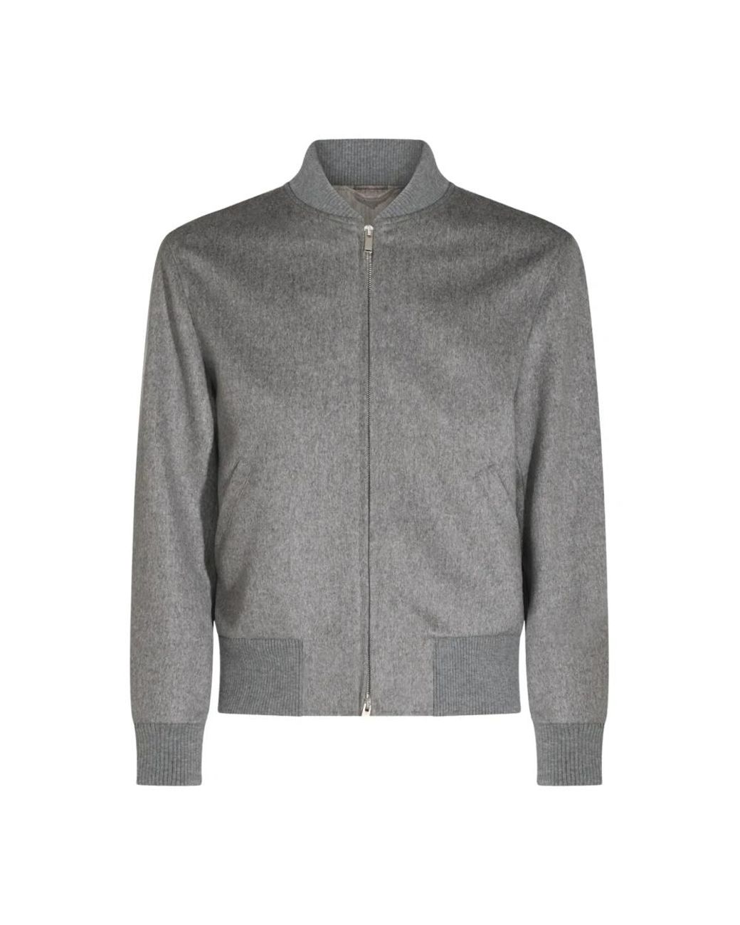 Lardini Gray Bomber Jackets for men