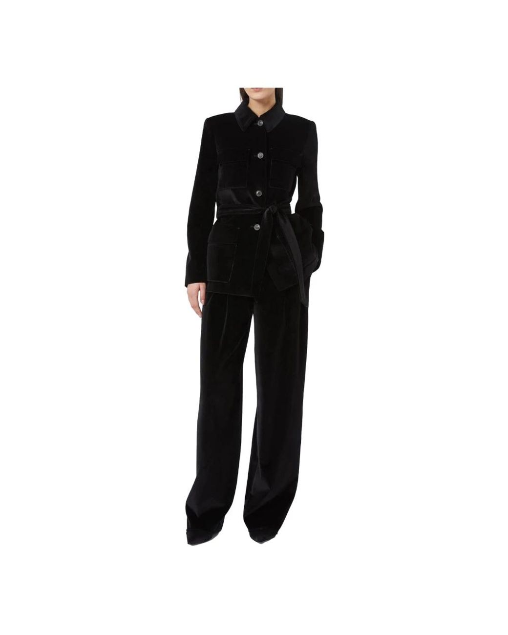 Max Mara Black Studio Mister Velvet Trousers
