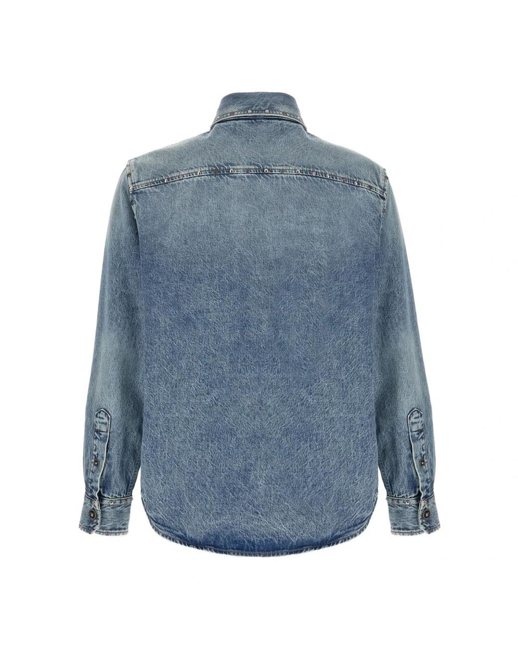 Denim Shirts Versace de hombre de color Blue