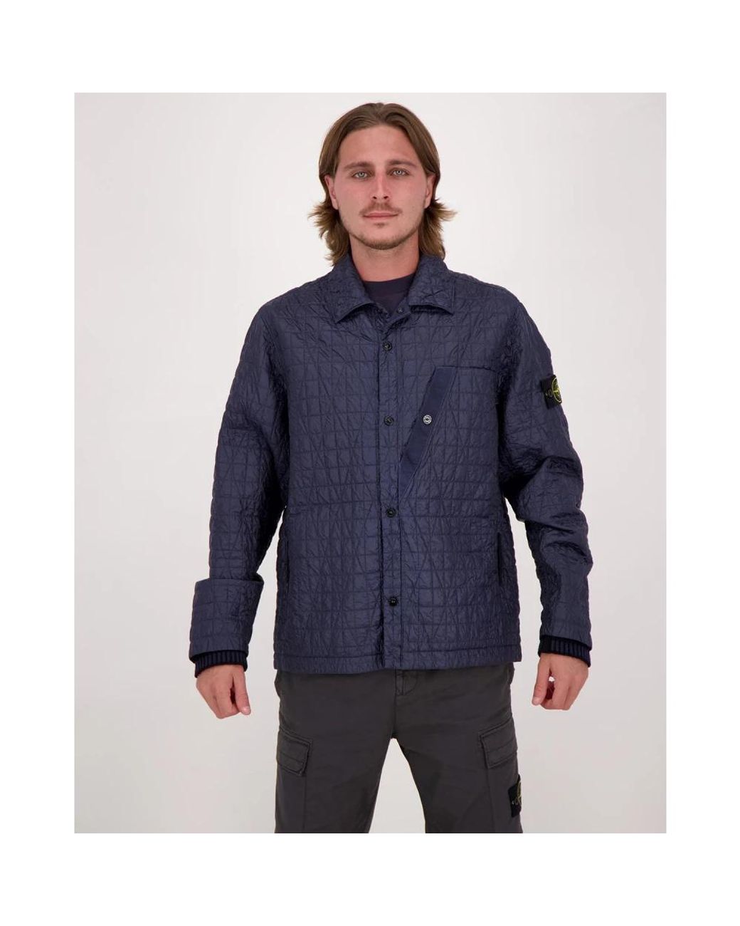 Stone Island Blue Light Jackets for men