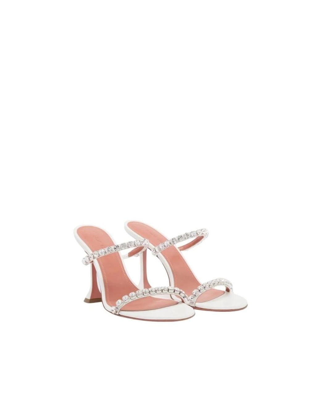 AMINA MUADDI White Heeled Mules