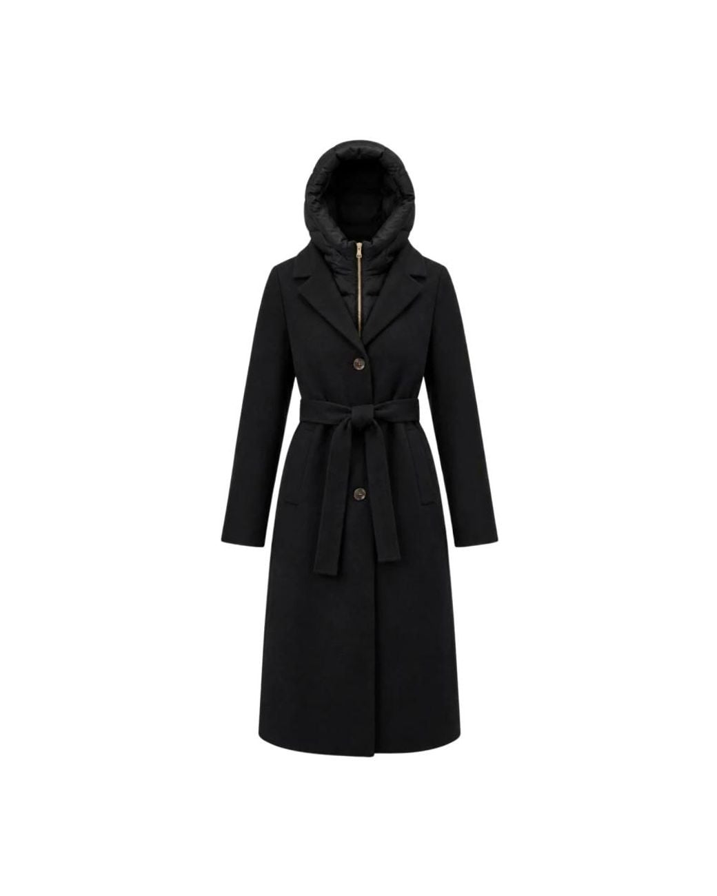 Marella Black Belted Coats