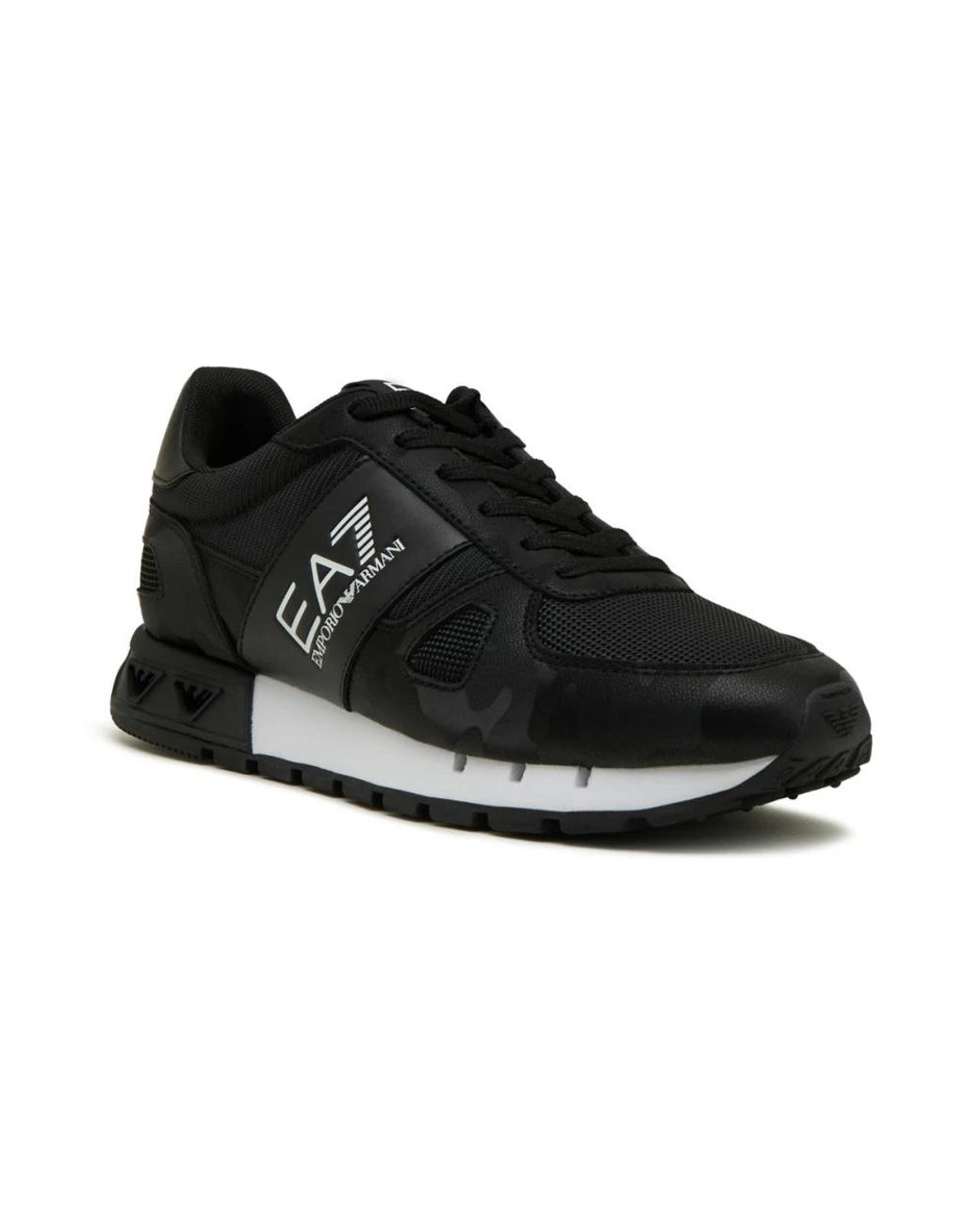 EA7 Schoenen ,Zwart ,Polyester Sneakers in het Black voor heren