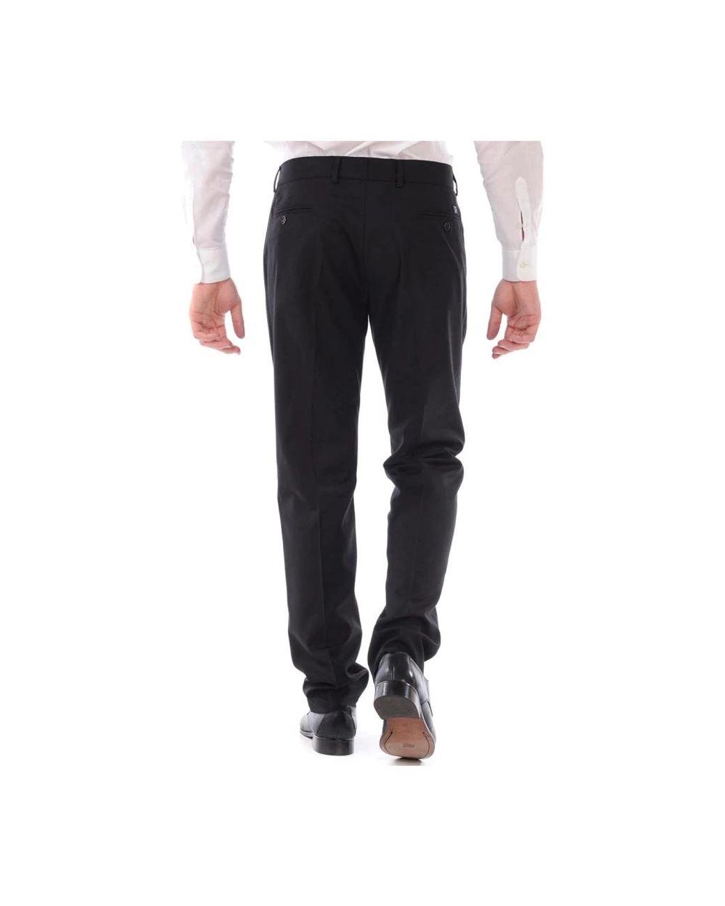 Daniele Alessandrini Black Suit Trousers for men