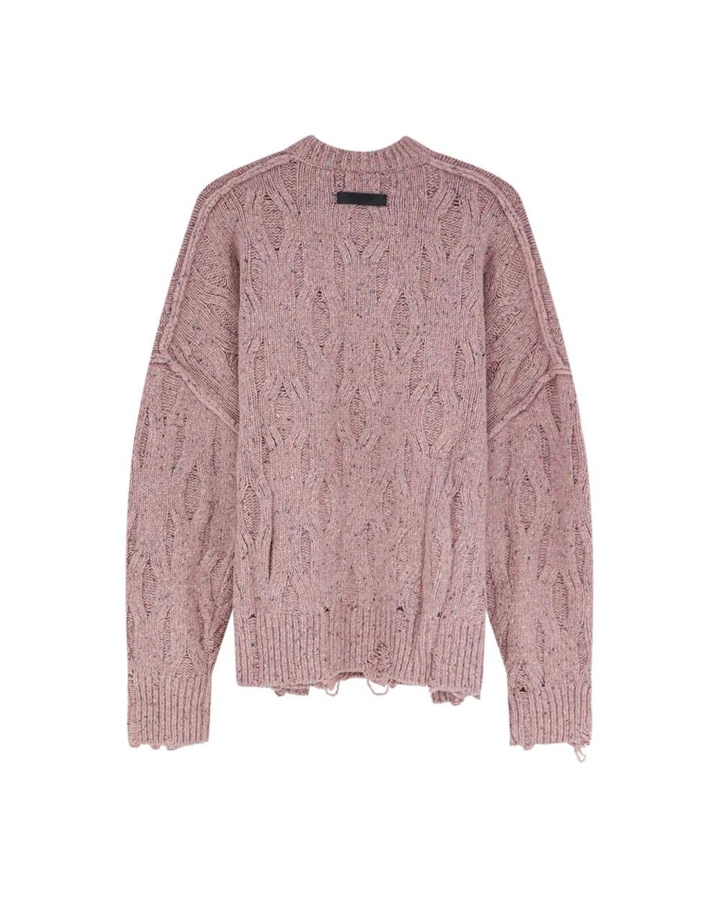 Represent Purple Round-Neck Knitwear for men