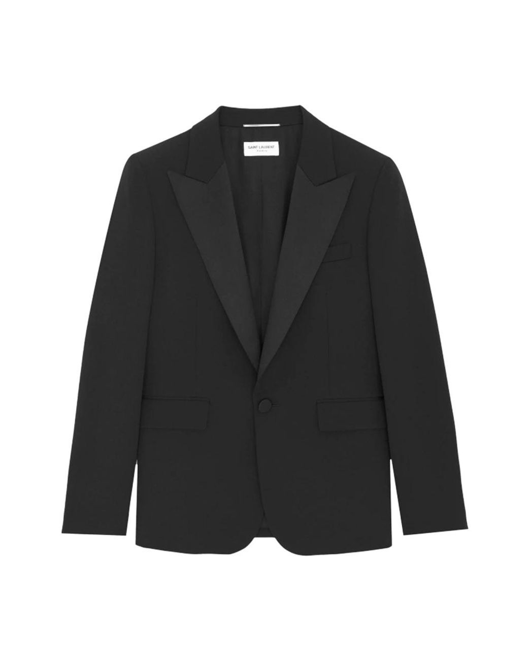 Saint Laurent Jassen ,Zwart ,Wol Zwarte Smokingjas Elegant Essentieel in het Black voor heren