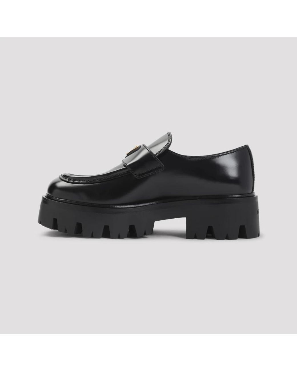 Prada Black Calf Leather Loafers