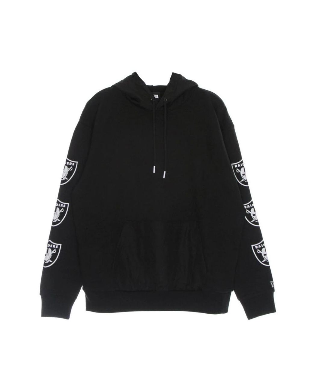 KTZ Hoodies & Sweatvesten ,Zwart ,Katoen Lasrai Distressed Sleeve Print Hoodie in het Black voor heren