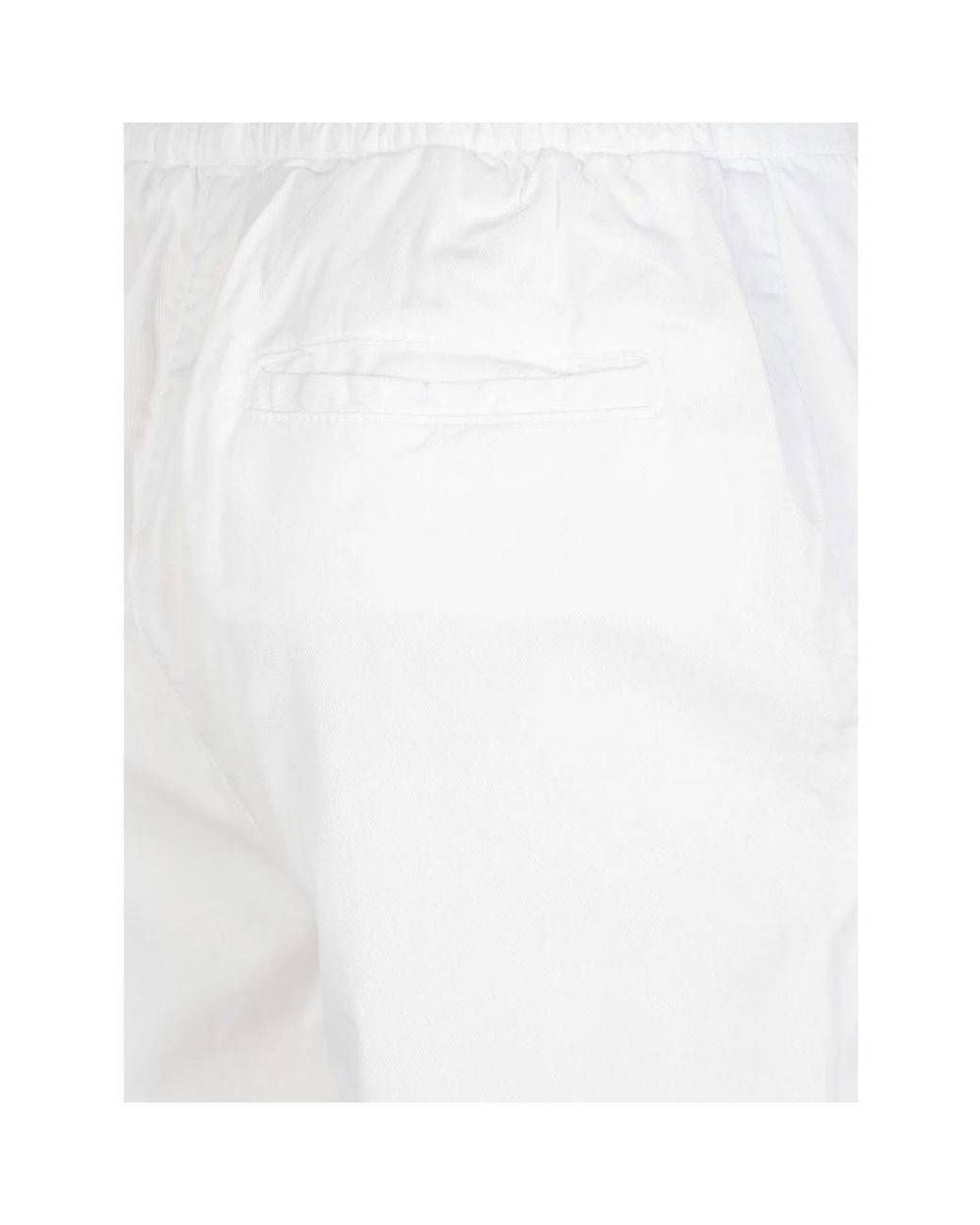 Eleventy White Slim-Fit Trousers