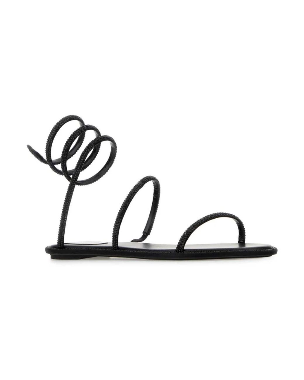 Rene Caovilla White Flat Sandals