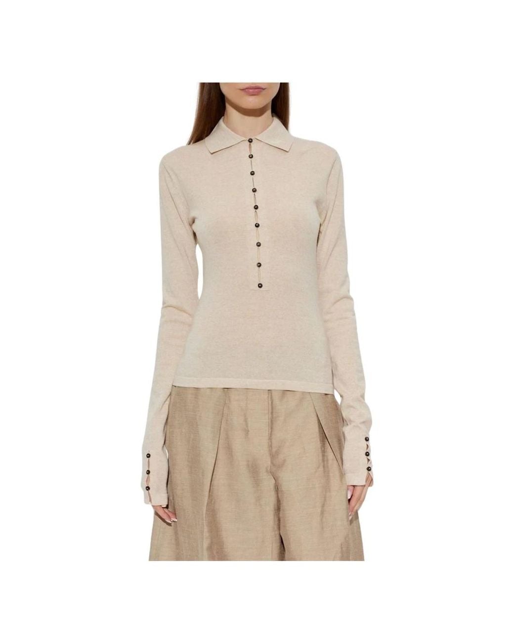 Jacquemus Natural Polo Shirts