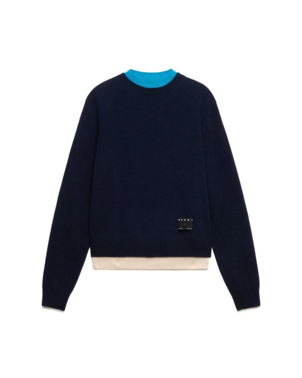 Marni Blue Round-Neck Knitwear for men