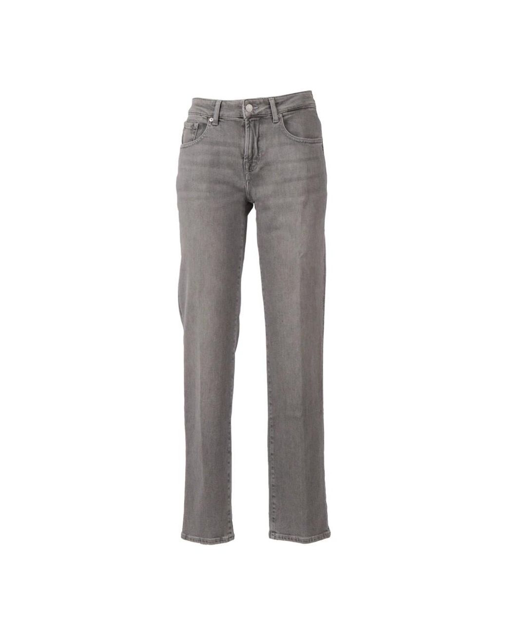 7 For All Mankind Gray Straight Fit Jeans