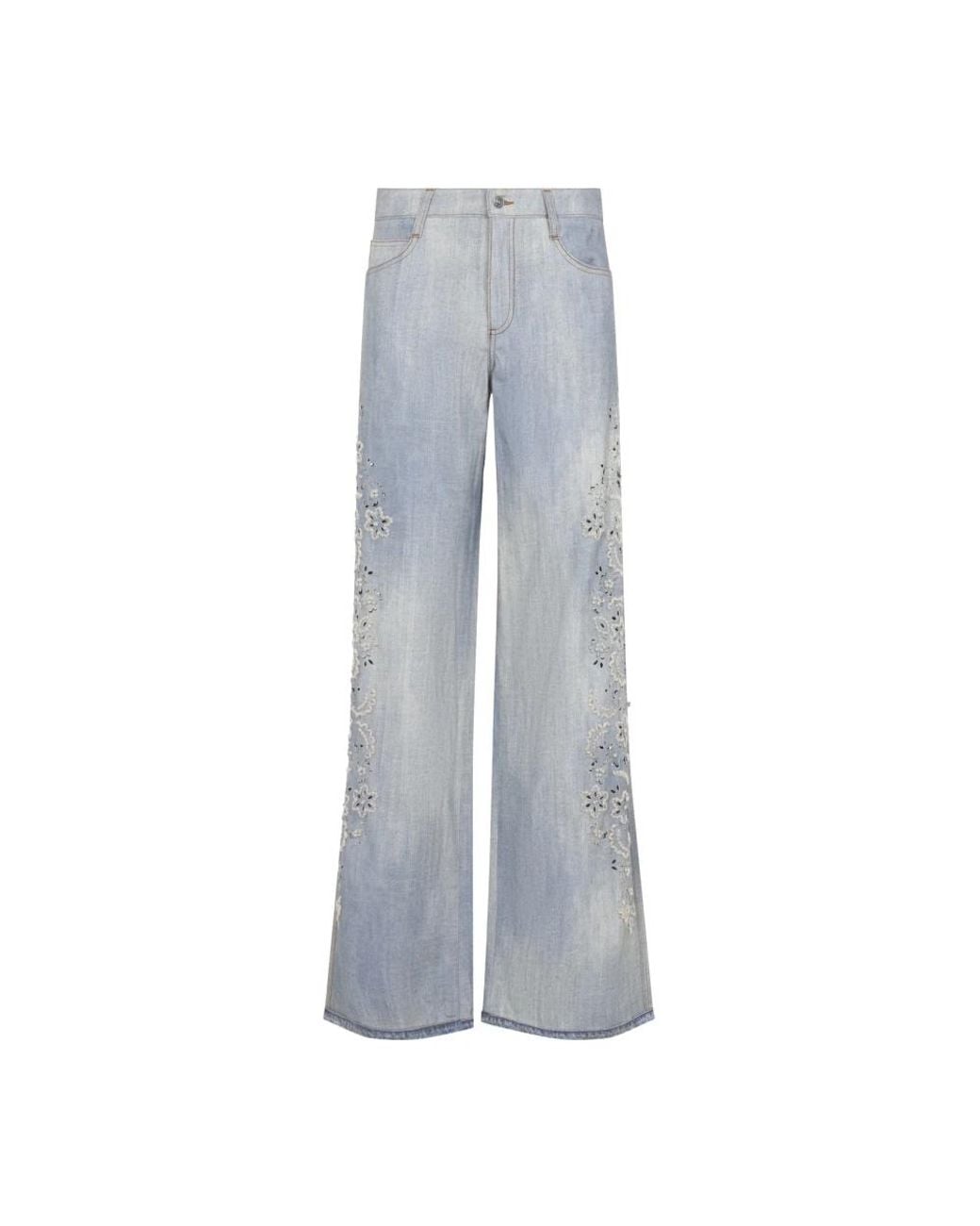 Ermanno Scervino Gray Wide Jeans