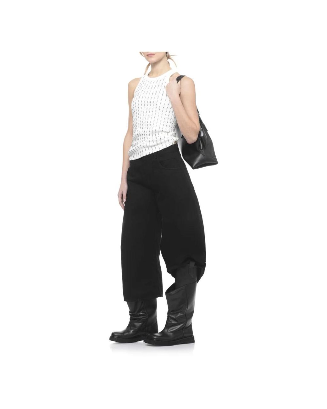 The Attico White Sleeveless Tops
