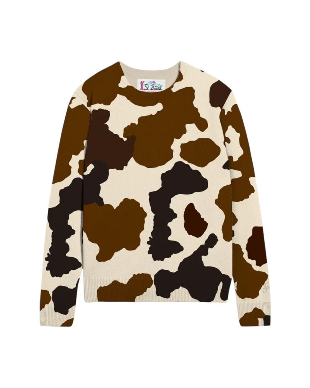 Mc2 Saint Barth Brown Round-Neck Knitwear