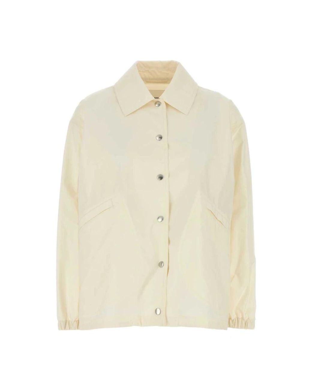 Elegant Ivory Cotton Jacket, Mujer, Talla Jil Sander de color Natural