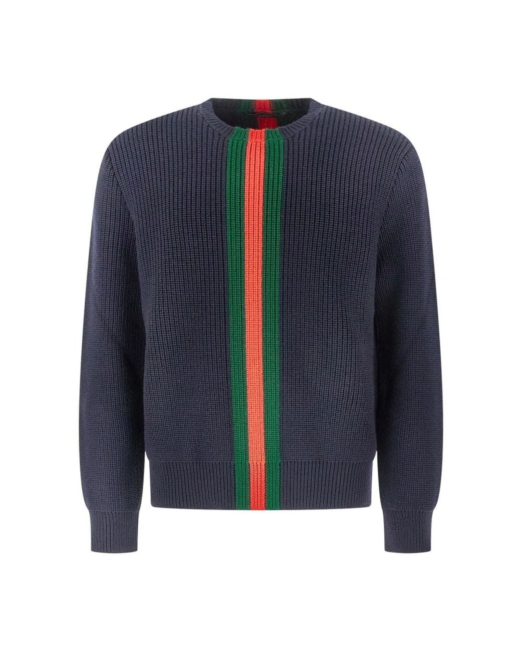 Gucci Blue Round-Neck Knitwear for men