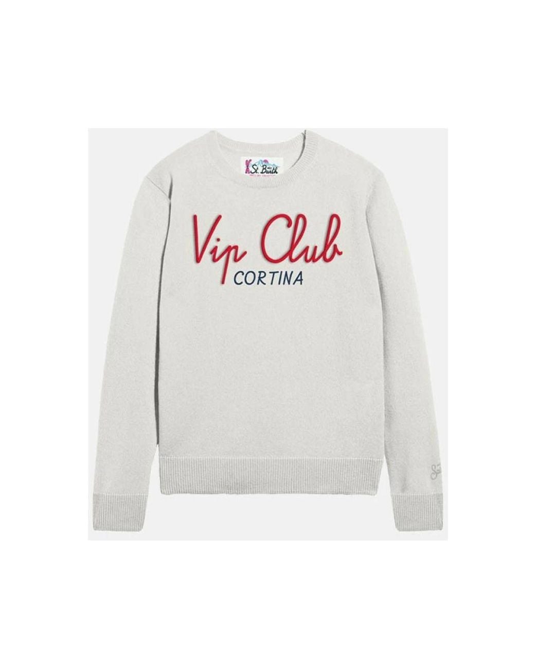 Mc2 Saint Barth Gray Round-Neck Knitwear
