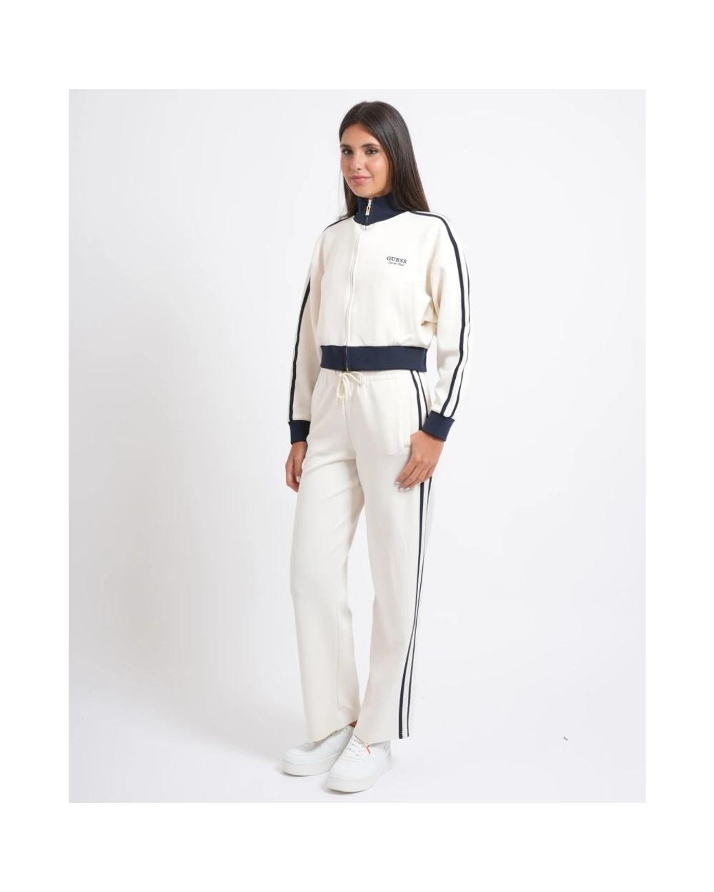 Guess White Zip-Throughs