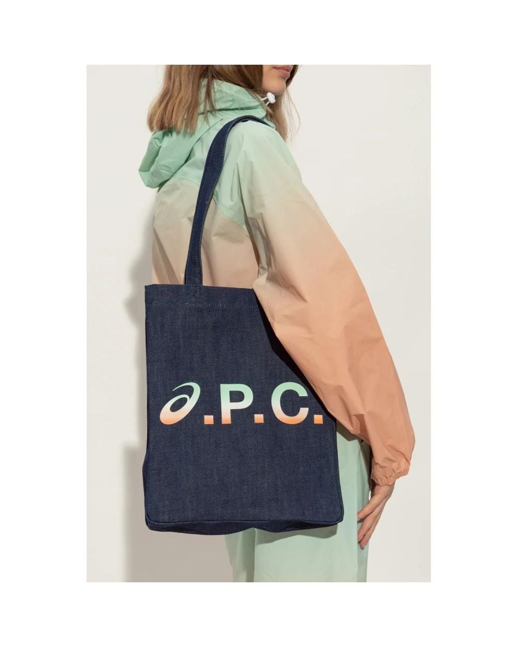 A.P.C. Blue Tote Bags