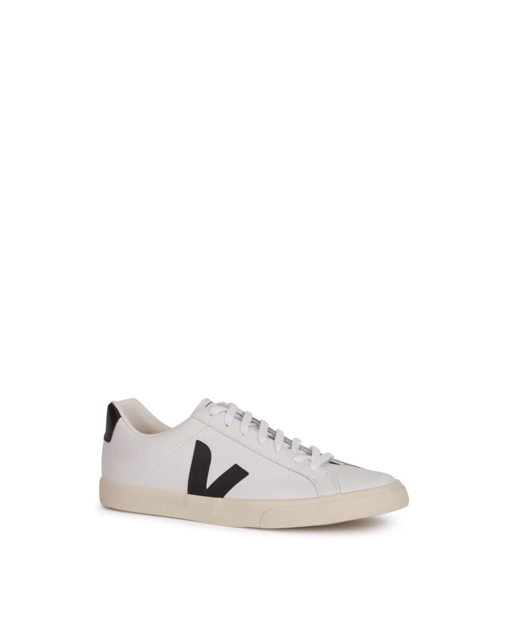 Veja White Leather Esplar Sneakers for men