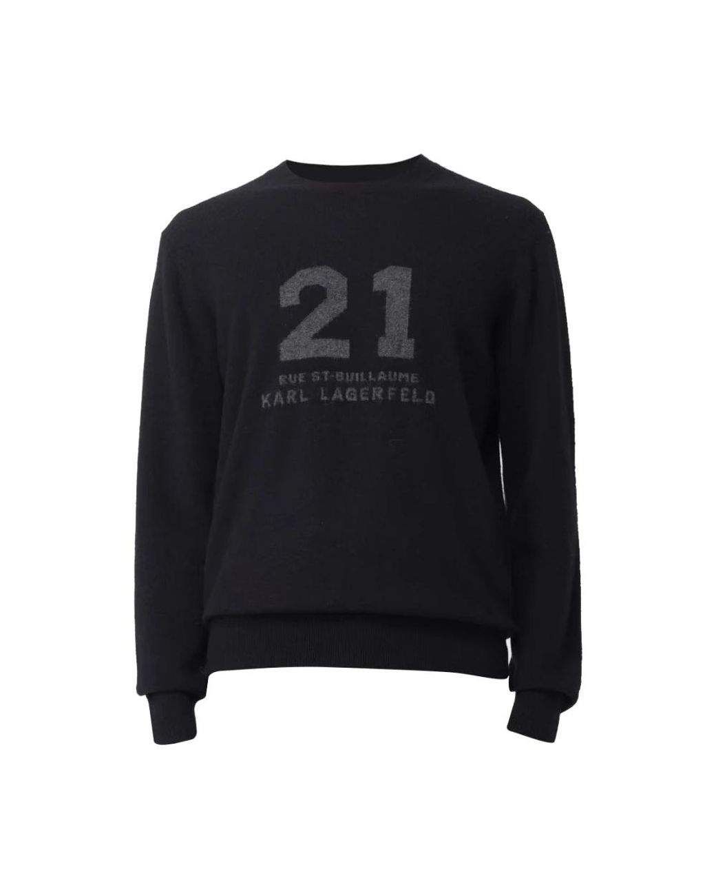 Karl Lagerfeld Black Round-Neck Knitwear for men