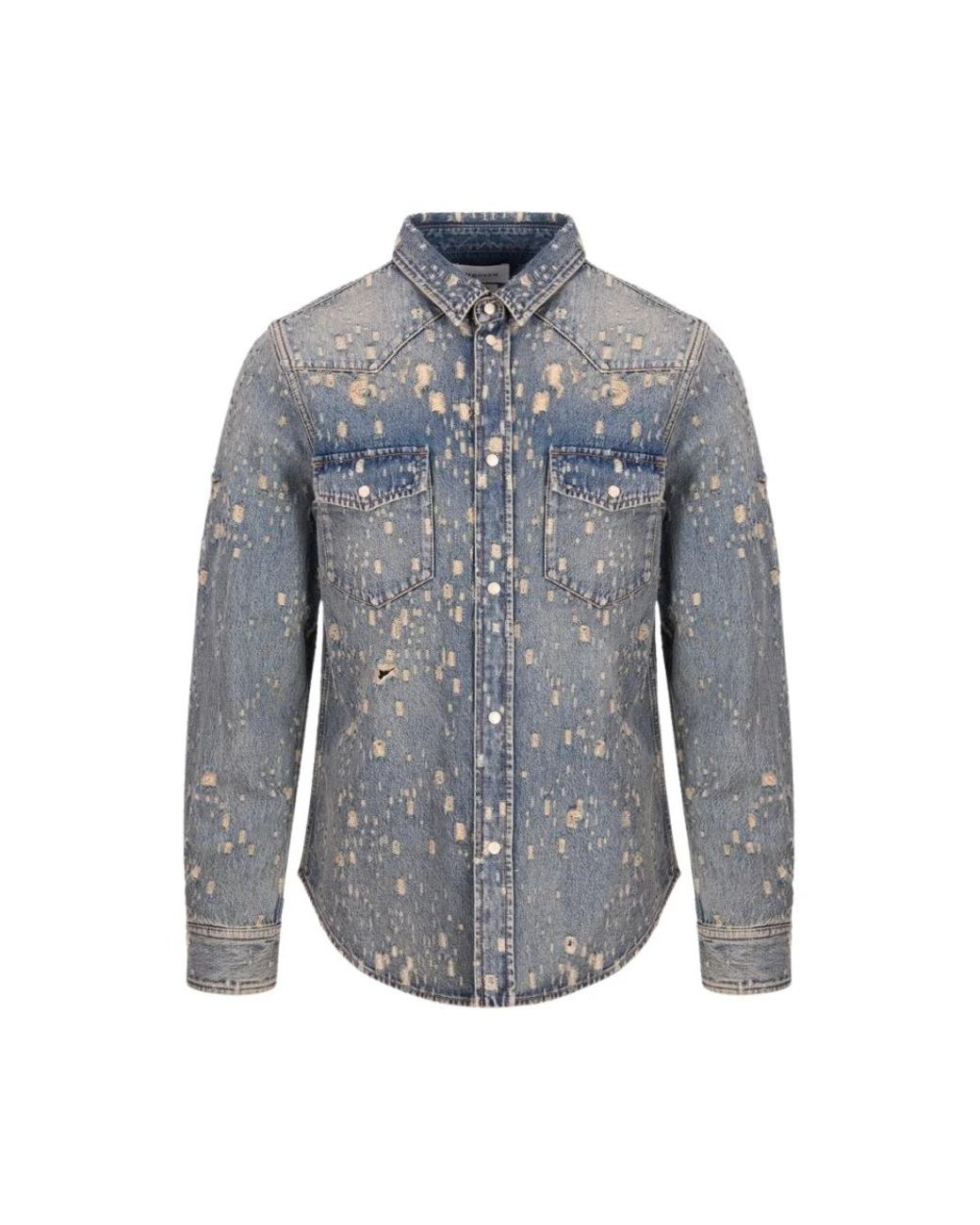McQueen Blue Denim Shirts for men
